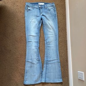 Light blue flare jeans